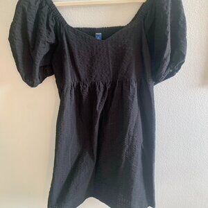 Old Navy Women's Black Puff Sleeve Mini Dress